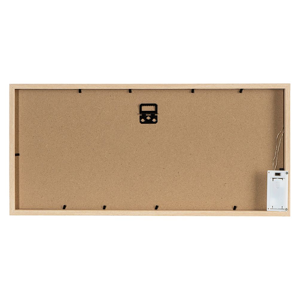 Рамка для фотографий с подсветкой Everyday, 23х49 см, белая/натуральное дерево