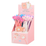 Ручка шариковая, Basir, синие чернила, серия "Кошки", гибкий корпус с фигуркой, 48 шт