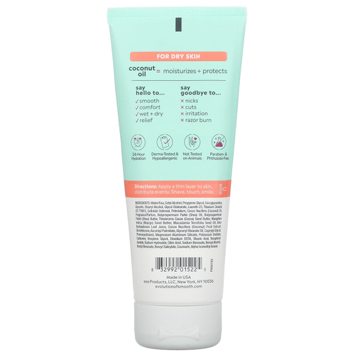 EOS, Shea Better ™, крем для бритья, кокосовое масло, 207 мл (7 жидк. Унций)