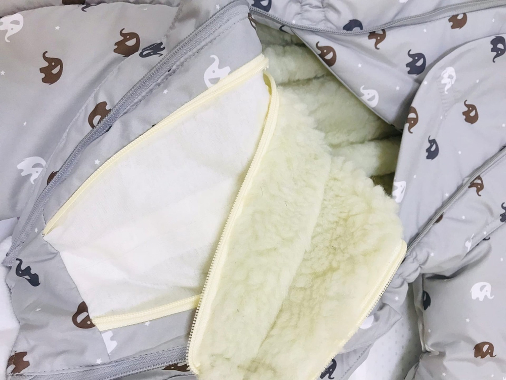 Комбинезон-трасформер детский 2в1 "Слоники" , модель: 72-18 (Rusland) (Цвет: Серый, Размер: 80)