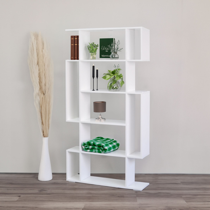 Стеллаж, 90х24х171, напольный, для игрушек и книг, белый, Dipriz