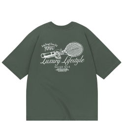 Футболка Haided DUSTY RACQUET RLXD HW TEE smoke.green