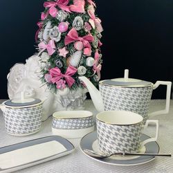 Lenardi 145-398 Чайный сервиз 18пр. EARL GREY в под.уп.(х2)Костяной фарфор