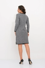 Платье С 1561/серый-индиго