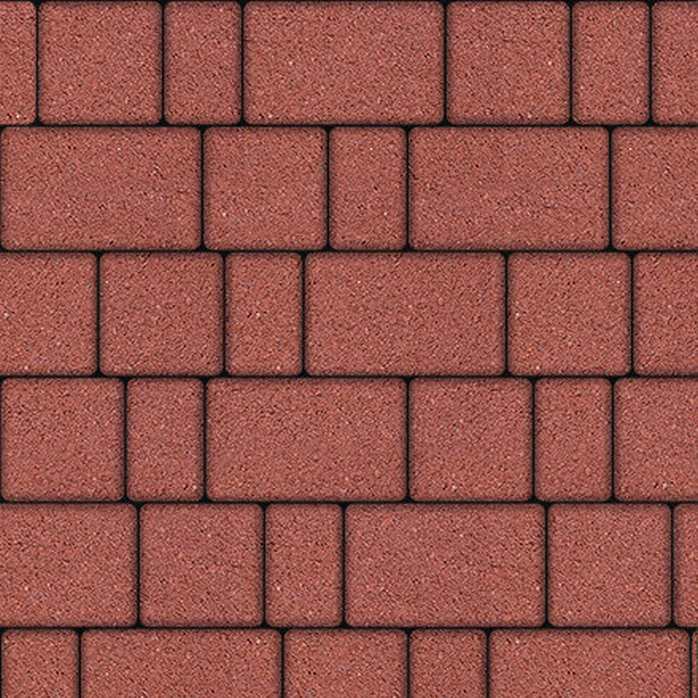 ТРОТУАРНАЯ ПЛИТКА СТАРЫЙ ГОРОД - А.1.ФСМ.4 ГРАНИТ КРАСНЫЙ, КОМПЛЕКТ ИЗ 3 ВИДОВ ПЛИТ