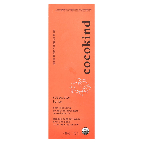 Cocokind, тоник с розовой водой, 120 мл (4 жидк. унции)