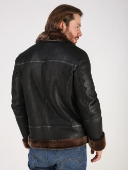 Дубленка зимняя куртка натуральная авиатор пилот