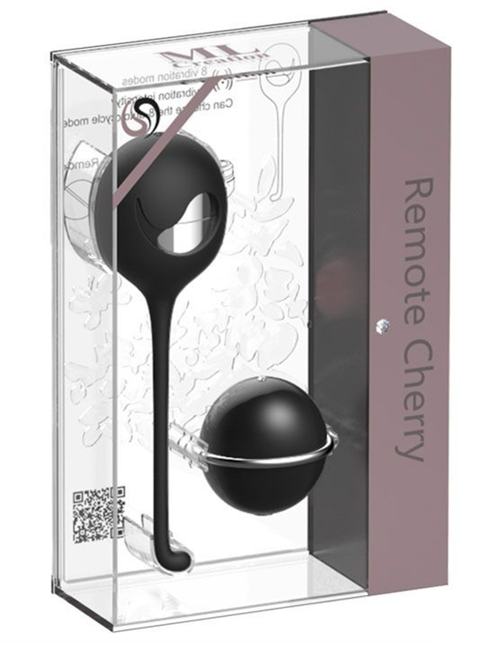 Черное виброяйцо с пультом управления Remote Cherry (Цвет: черный)