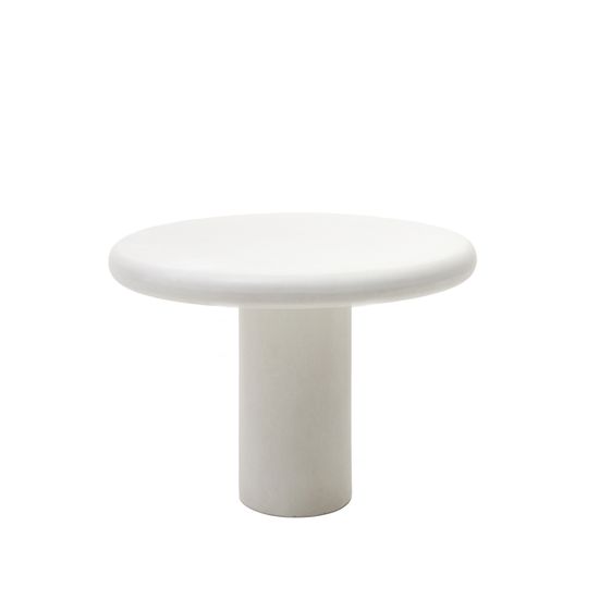 Круглый стол Addaia из белого цемента Ø90 см