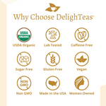 DelighTeas, Аюрведический травяной чай с куркумой, рассыпчатая смесь, без кофеина, 113 г (4 унции)