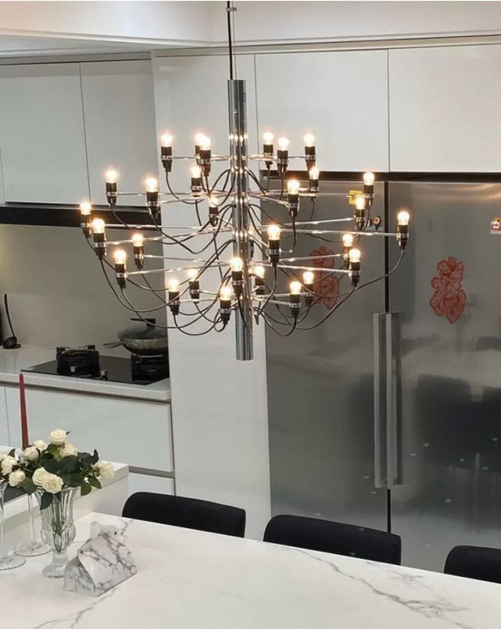 Pendant design lamp 2097 by Flos (Silver)