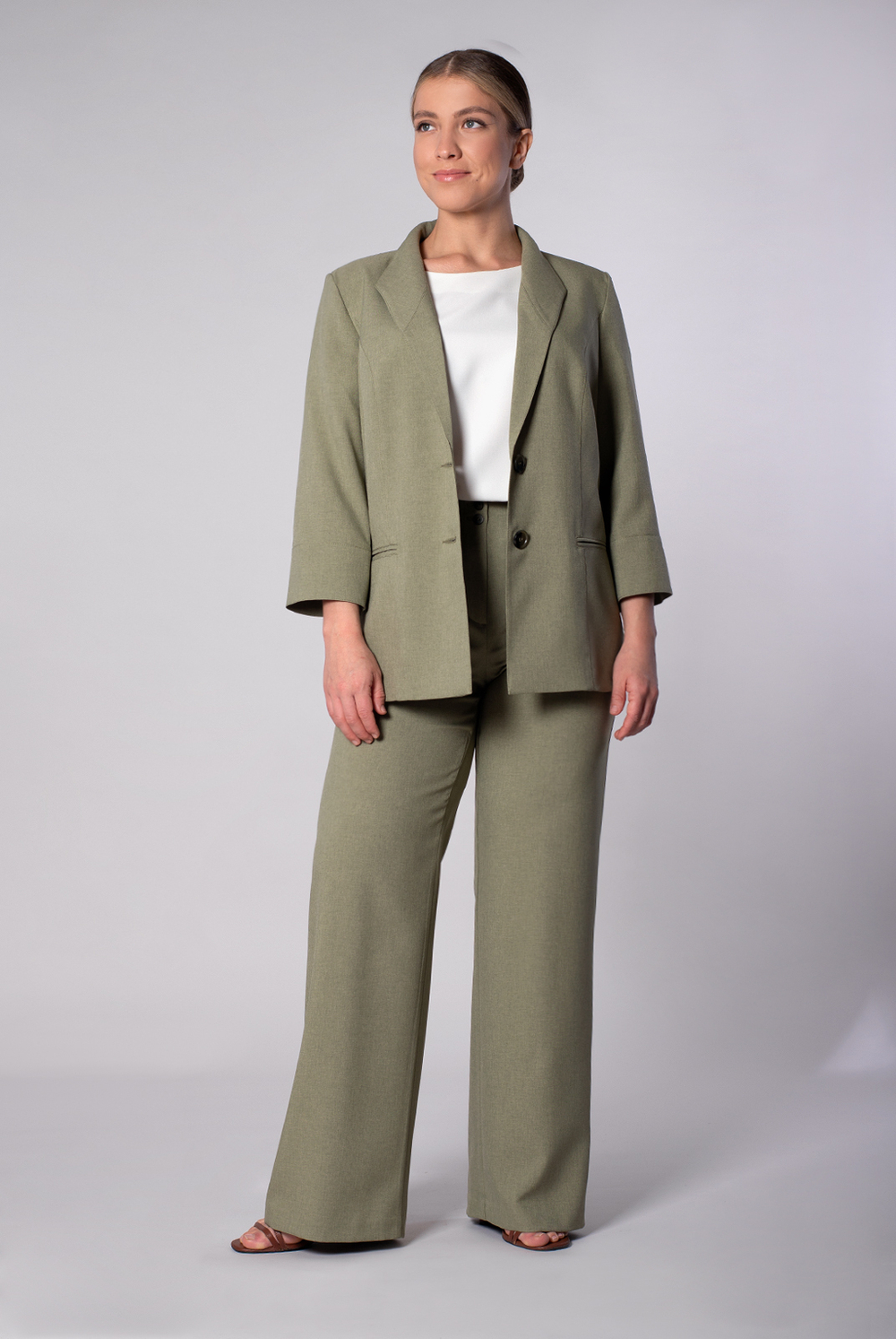 Жакет женский 4034АП, оливковый #259Оа044034АП