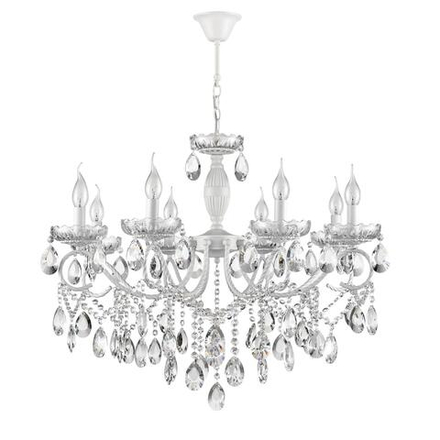 8189/8 CLASSI LN26 091 белый, металл/хрусталь Люстра E14 8*40W 220V SNOW