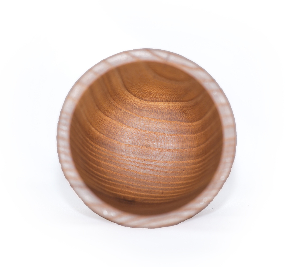 Деревянный стакан из вяза для чая, кваса и прочих напитков. C10