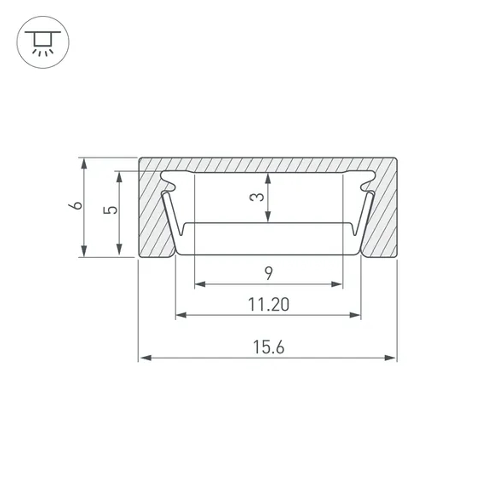 Профиль MIC-M-3000 (Arlight, Алюминий) 053547