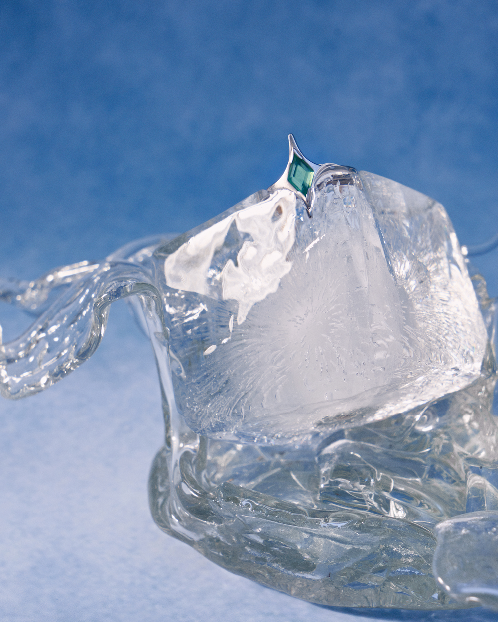 Кольцо Mar с зеленым опалом