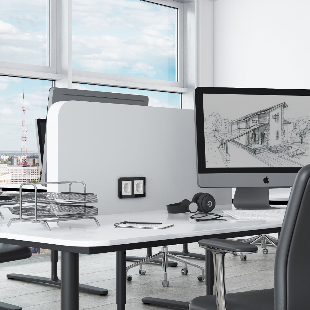 Рамка из акрила на 2 поста Acrylic черный W0022708