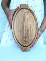 Поднос деревянный из массива дуба