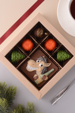 Набор шоколада ручной работы "Новогоднее настроение" #2 с символом 2026 года