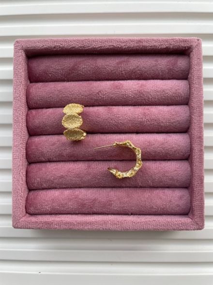 Серьги-кольца "Фактурные" 21,5мм