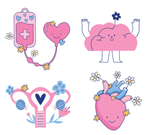 Сет принтов для кастомизации «Она спасает жизни»