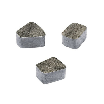 Тротуарная плитка КЛАССИКО (круг) - Листопад гранит Антрацит, комплект из 3 видов плит