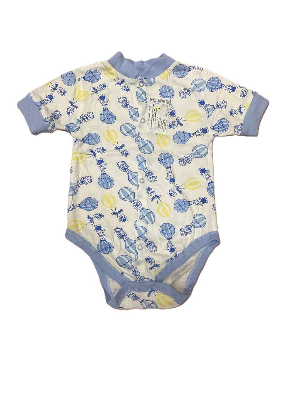 Боди короткий рукав на кнопках из кулирки (100% хлопок) на рост 86 см