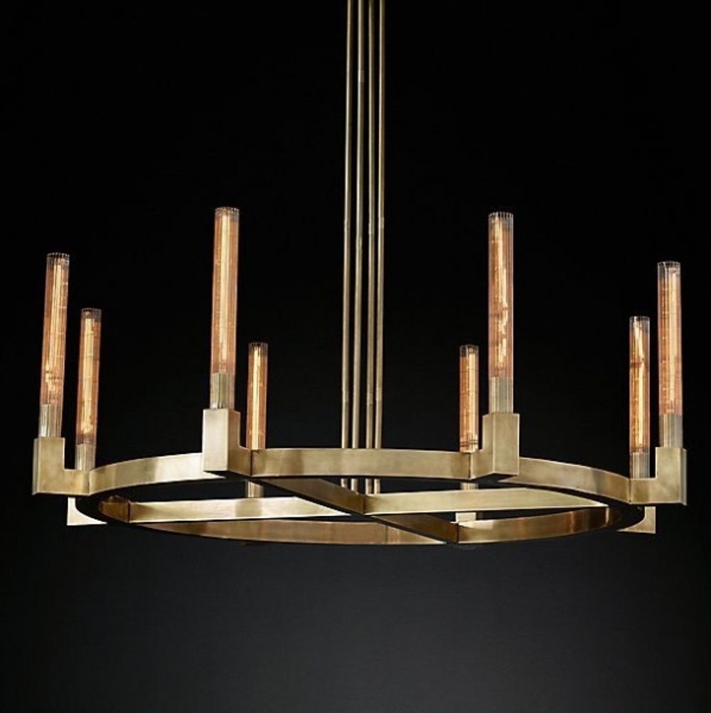 Люстра На Штанге Canelle Round Chandelier 8 Modern Brass By Imperiumloft