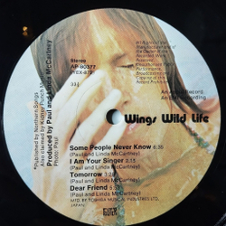 Винтажная виниловая пластинка LP Paul McCartney Wings Wild Life (Japan 1971) (No Obi)
