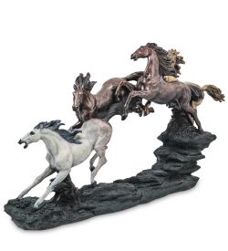 Veronese WS-1466 Статуэтка «Бегущие лошади»
