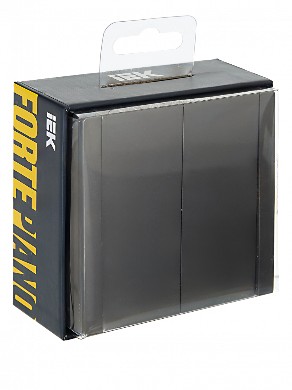 FORTE&PIANO Выключатель 2-клавишный проходной 10А FP507 сталь IEK