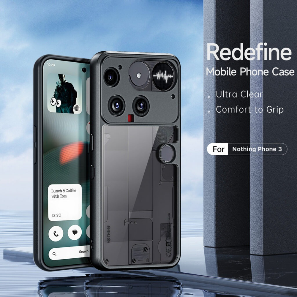 Чехол прозрачный с мягкими рамками от Dux Ducis для Nothing Phone 3, серия Aimo Series Case