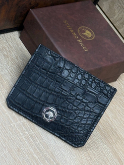 Картхолдер Stefano Ricci из кожи крокодила
