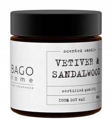 Ветивер и сандал, ароматическая свеча, Bago home