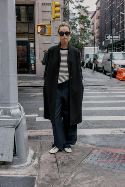 ZARA БАЗОВОЕ ПАЛЬТО ИЗ МЯГКОЙ ТКАНИ, ЧЕРНЫЙ