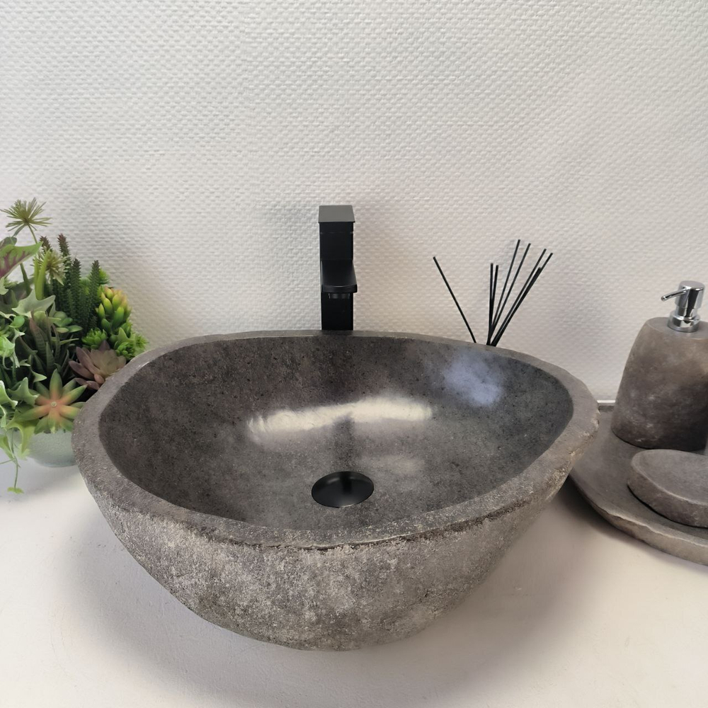 Раковина из речного камня RS-63386 (51*44*15) 0123