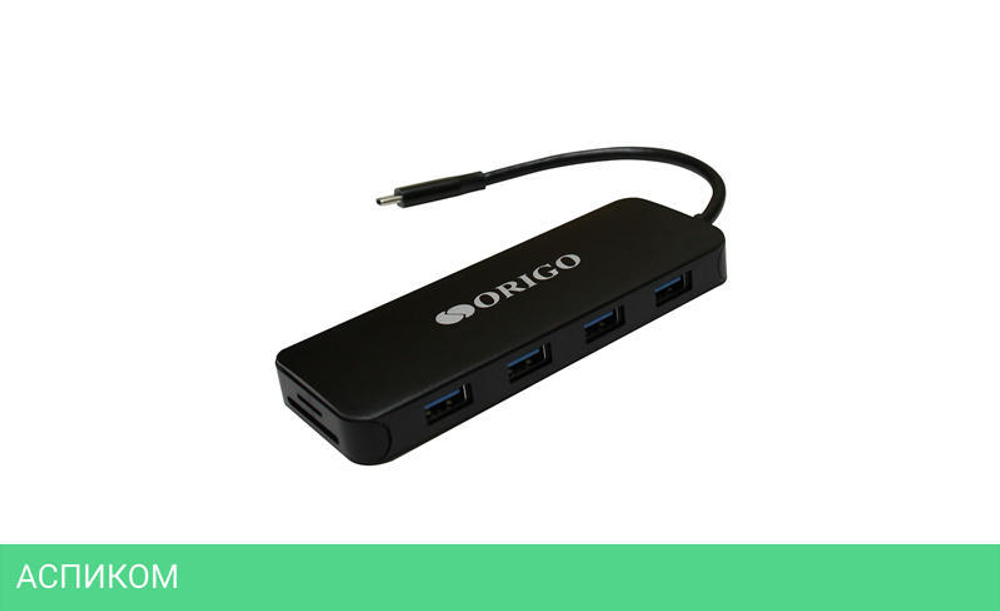 USB-хаб Origo OU3390SNPD черный (OU3390SNPD/B1)