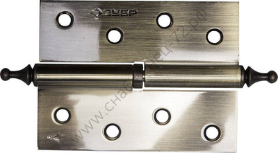 ЗУБР 100х75х2.5 мм, разъемная, левая, цвет старая латунь (AB), 2 шт, карточная петля (37605-100-5L)