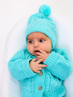 вязаный комбинезон для новорожденных