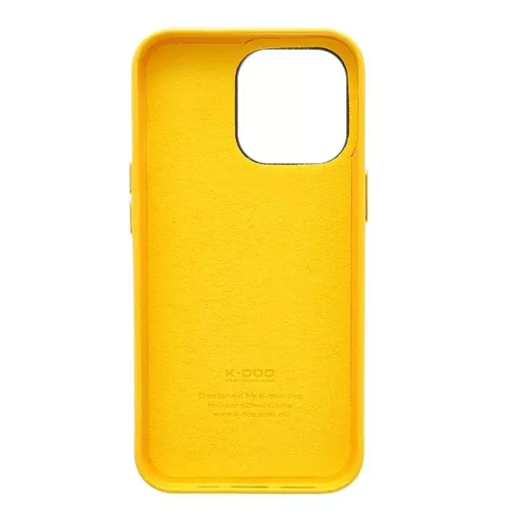 Накладка IPhone 14 K-Doo кожа yellow