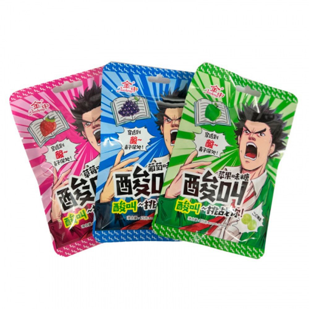 Конфеты Jinzhong кислые фруктовые 25г