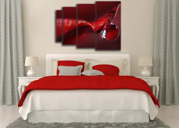 Модульная картина "Слеза розы"