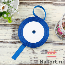 Лента атласная 12 мм  (23 метра, цвет №40   синий)