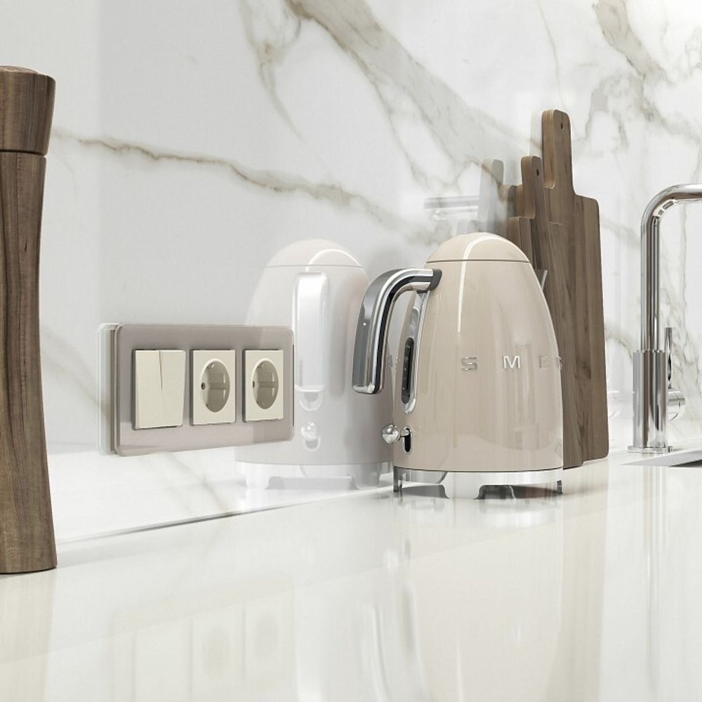 Розетка с заземлением и со шторками, без рамки Werkel айвори матовый W1171162