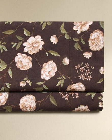 Zara Home - Простыня с цветочным принтом, коричневый, 270x280 см