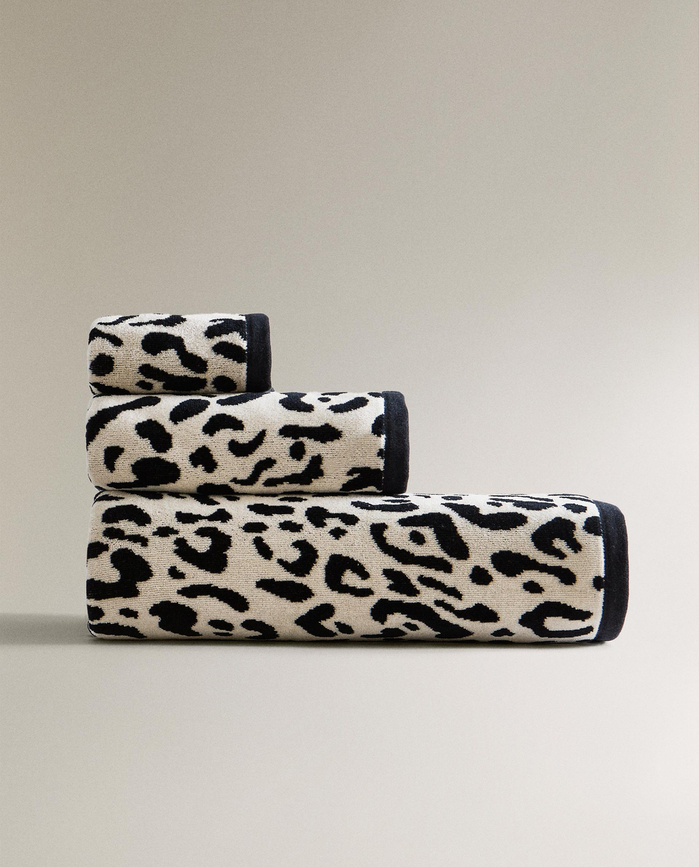 Zara Home Полотенце для лица и рук из хлопка, чёрный · 2546/013