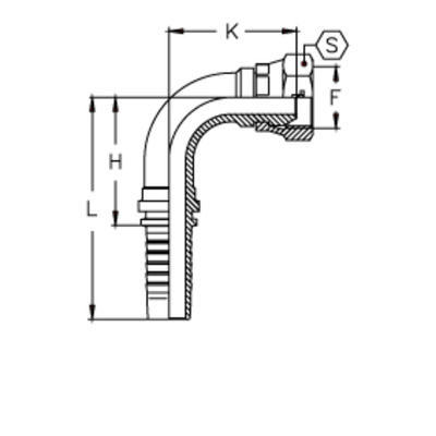 Фитинг DN 16 BSP (Г) 1/2 (90)