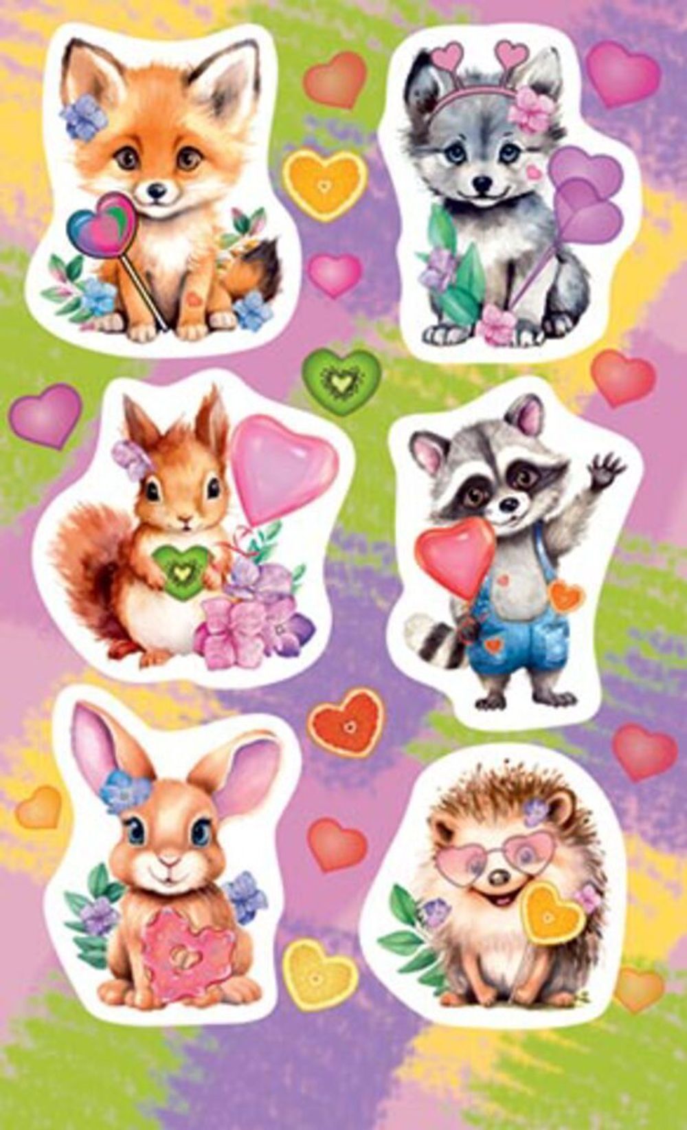 Наклейки Животные(ассорти), Мир открыток