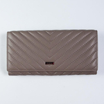 Стильный бежевый женский большой кошелёк из натуральной кожи с 8 отделениями для пластиковых карт + 1 для пропуска, 3 большими отделениями для купюр, 1 потайным отделение + 1 на молнии, монетницей с 2 отделениями Dublecity DC221-100C в подарочной коробке