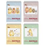 Блокнот для эскизов А5, 155х205 мм, 100л, на гребне, пл. 100гр, белая бумага, Полином